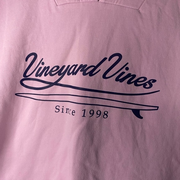 Vineyard Vines Logo Pink Hoodie Sweatshirt 100 Percent Cotton Size Medium - Picture 13 of 16